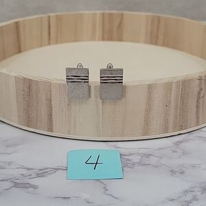 ARSON Vintage Cuff Links Silver toned Rectangle